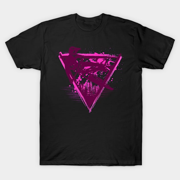 MTB Purple Art T-Shirt by OneRedFox